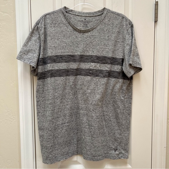 2 American Eagle Outfitters Men’s Striped T-Shirts Size XL Charlie Brown Vibes - Picture 3 of 9